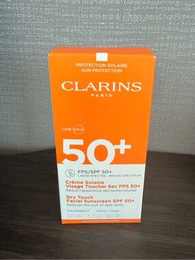 Clarins facial sun screen with SPF 50+